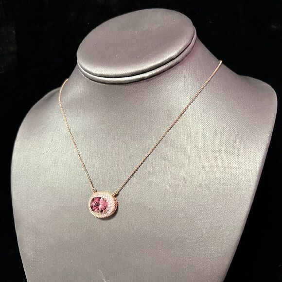 Natural Tourmaline Diamond Necklace 18" 14k Gold 5.0 TCW Certified $7,950 121441 - Picture 2 of 11